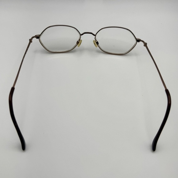 Vintage Anne Klein K1028 48-17-135 Gold Oval Geometric Glasses - Picture 5 of 7